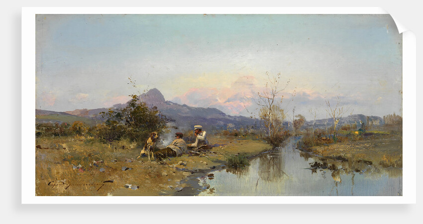 The Hunters at Rest by Sergei Ivanovich Vasilkovsky