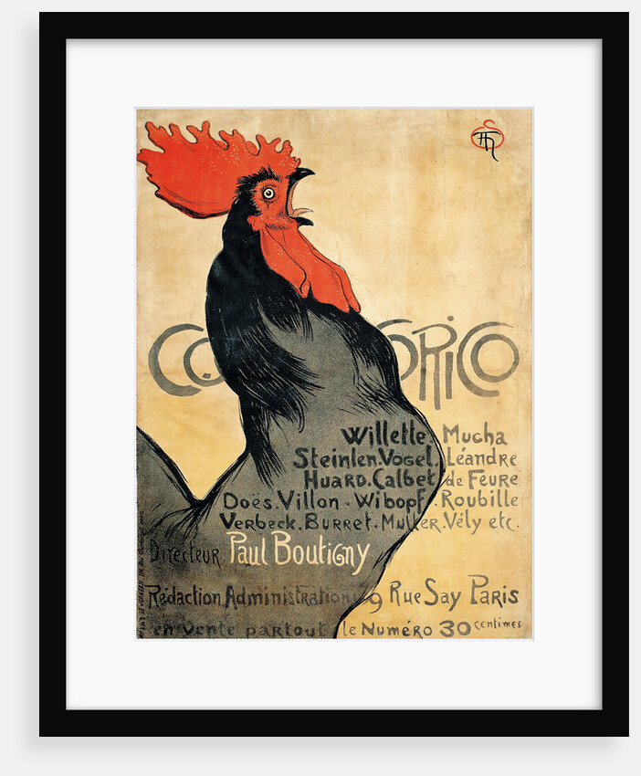 Cocorico (Poster) by Théophile Alexandre Steinlen