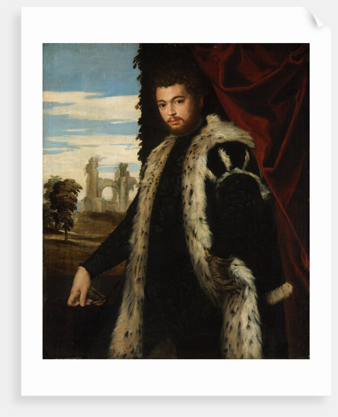 Portrait of a Young Man Wearing Lynx Fur by Paolo Veronese