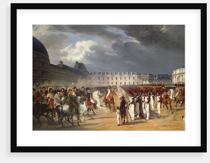 Invalid Handing a Petition to Napoleon at the Parade in the Court of the Tuileries Palace by Horace Vernet