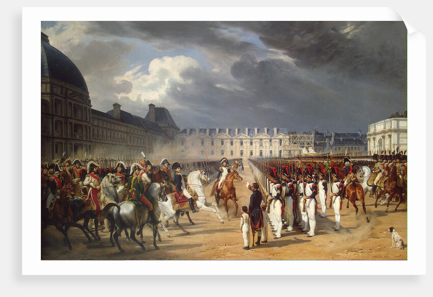 Invalid Handing a Petition to Napoleon at the Parade in the Court of the Tuileries Palace by Horace Vernet
