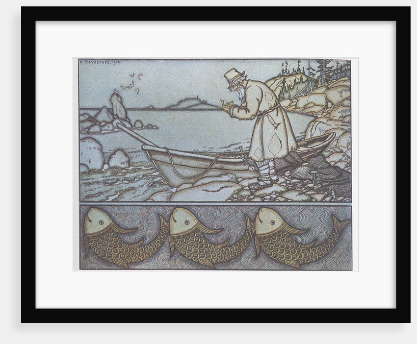 Illustration to the The Tale of the Fisherman and the Fish by Ivan Yakovlevich Bilibin
