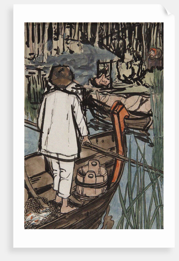 Illustration to the The Tale Synko-Philipko by Elena Dmitryevna Polenova