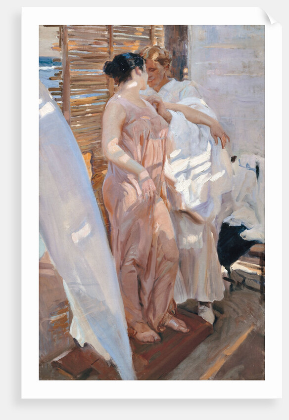 The Pink Robe. After the Bath by Joaquín Sorolla y Bastida