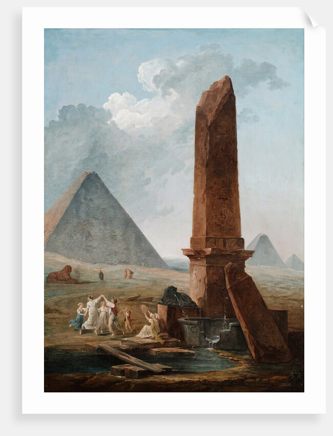 The Farandole Amidst Egyptian Monuments by Hubert Robert