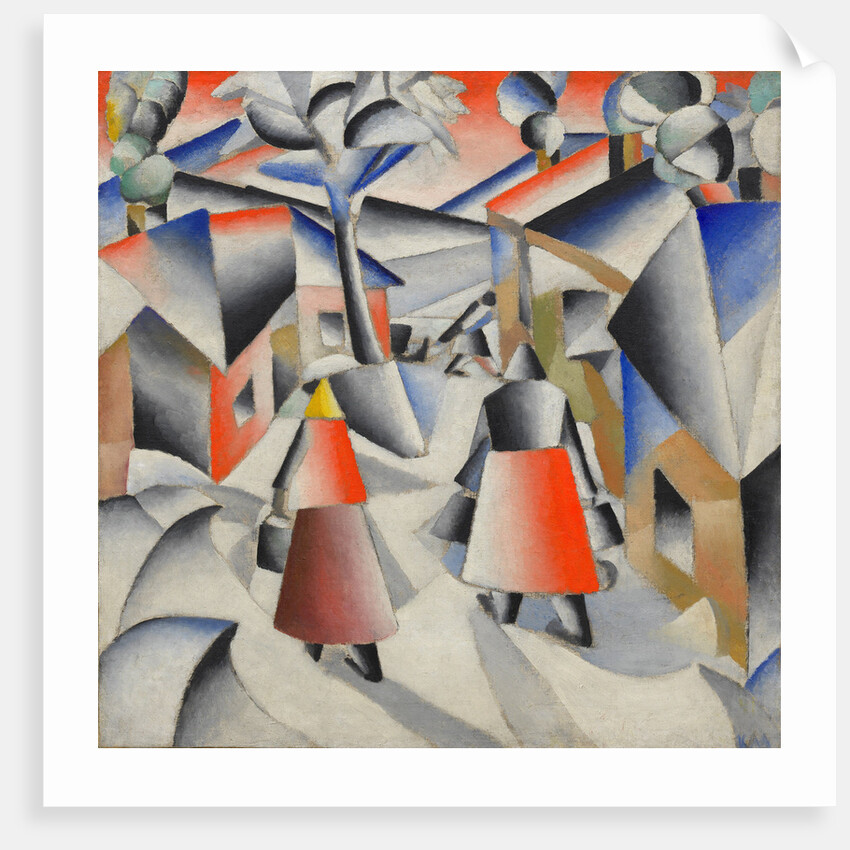 Morning in the Village after Snowstorm by Kasimir Severinovich Malevich