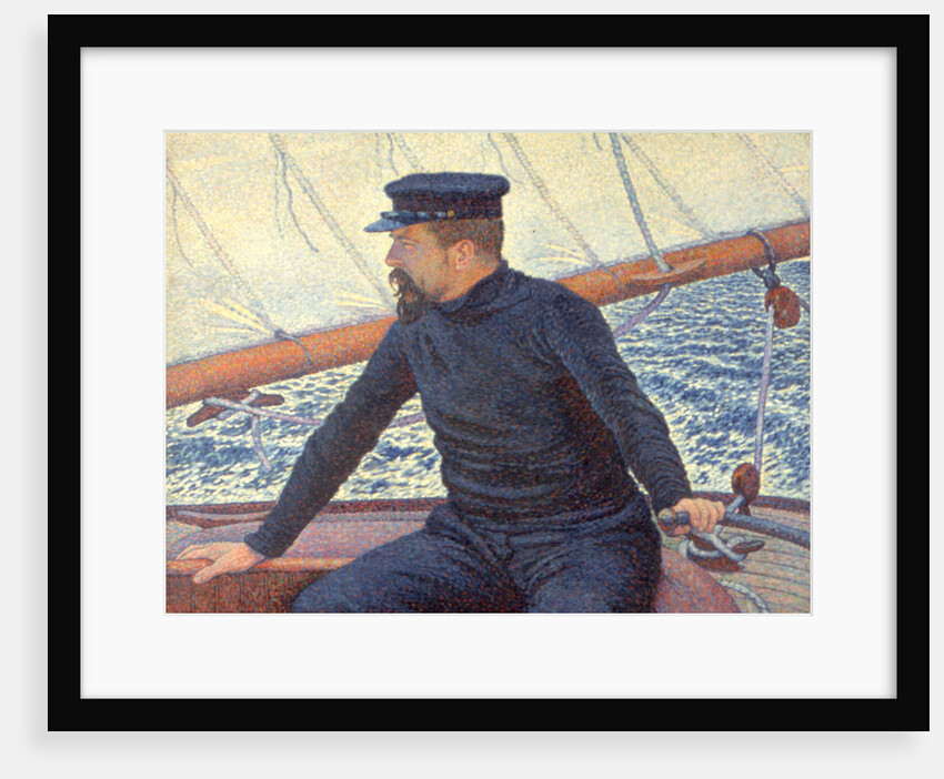Paul Signac on his boat by Théo van Rysselberghe