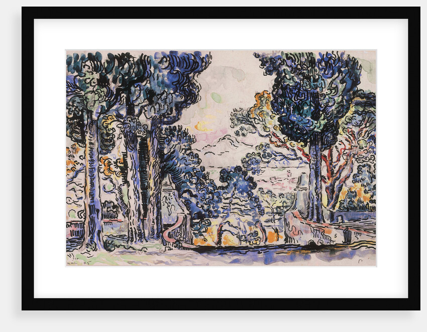 Cypresses in Sainte-Anne (SaintTropez) by Paul Signac