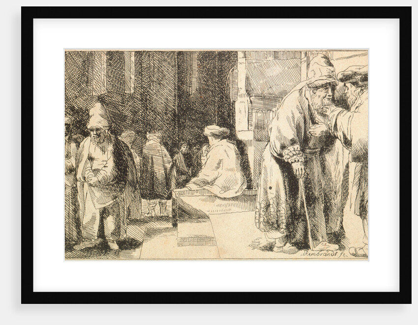 Jews in the Synagogue by Rembrandt van Rhijn