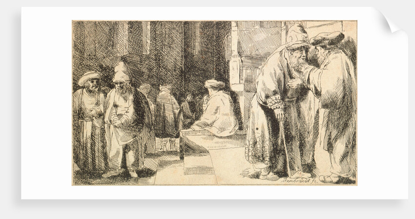 Jews in the Synagogue by Rembrandt van Rhijn