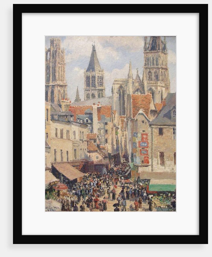 Rue de lÉpicerie, Rouen by Camille Pissarro
