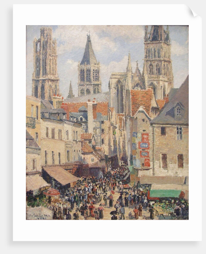 Rue de lÉpicerie, Rouen by Camille Pissarro