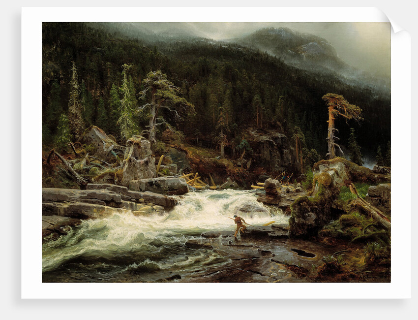 Waterfall in Telemark by August Cappelen