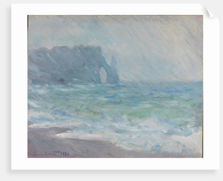 Rain in Étretat by Claude Monet