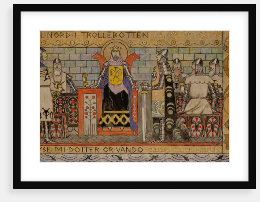 Åsmund in the Kings Hall by Gerhard Munthe