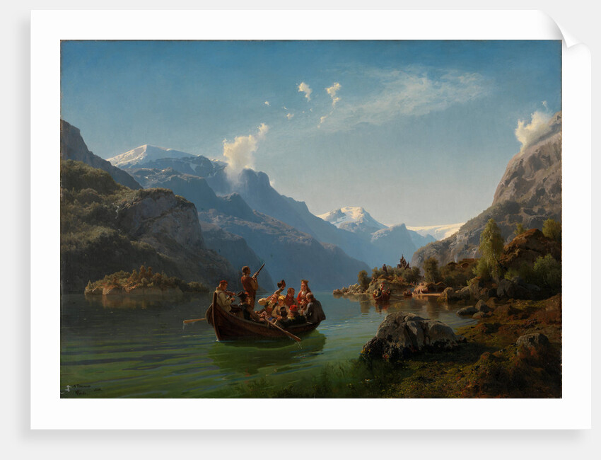 Bridal journey in Hardanger by Hans Gude