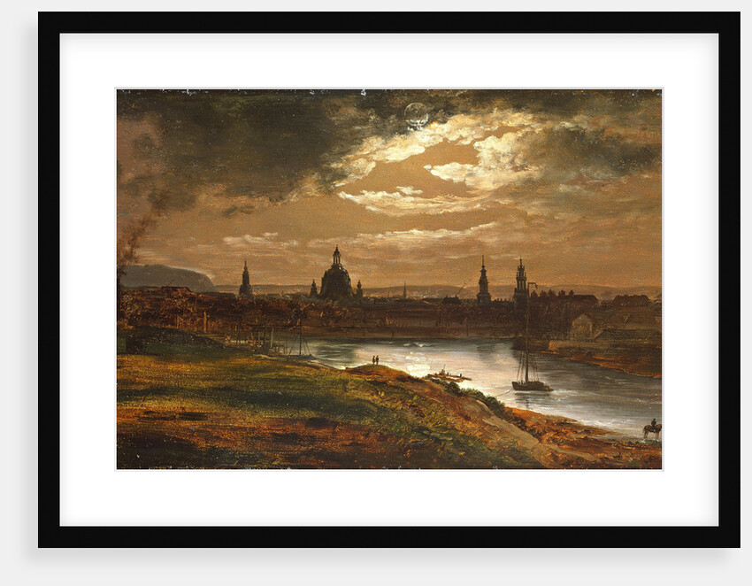 Dresden by Moonlight by Johan Christian Clausen Dahl