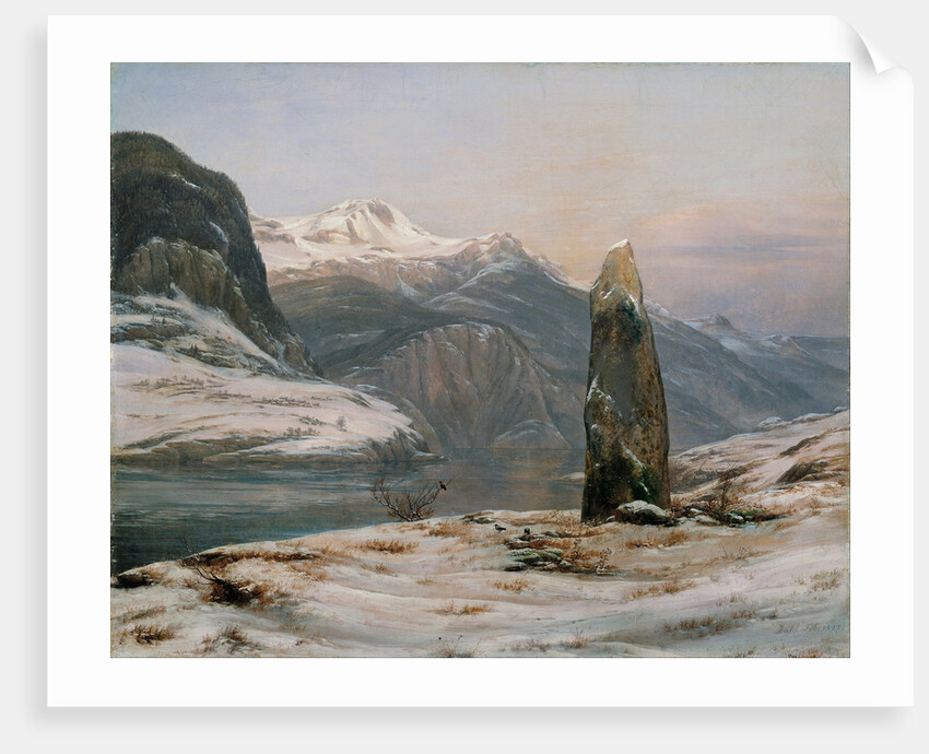 Winter at the Sognefjord by Johan Christian Clausen Dahl