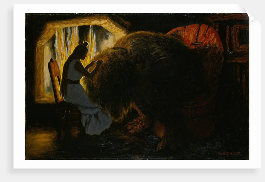 The Princess picking Lice from the Troll by Theodor Kittelsen