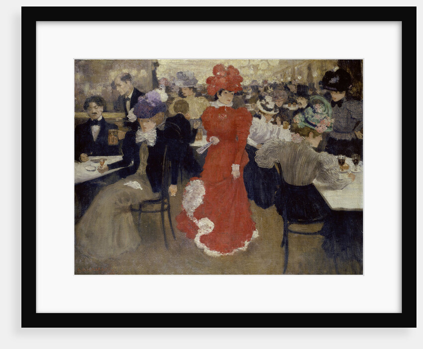 In the Café dHarcourt at Paris by Henri Jacques Edouard Evenepoel