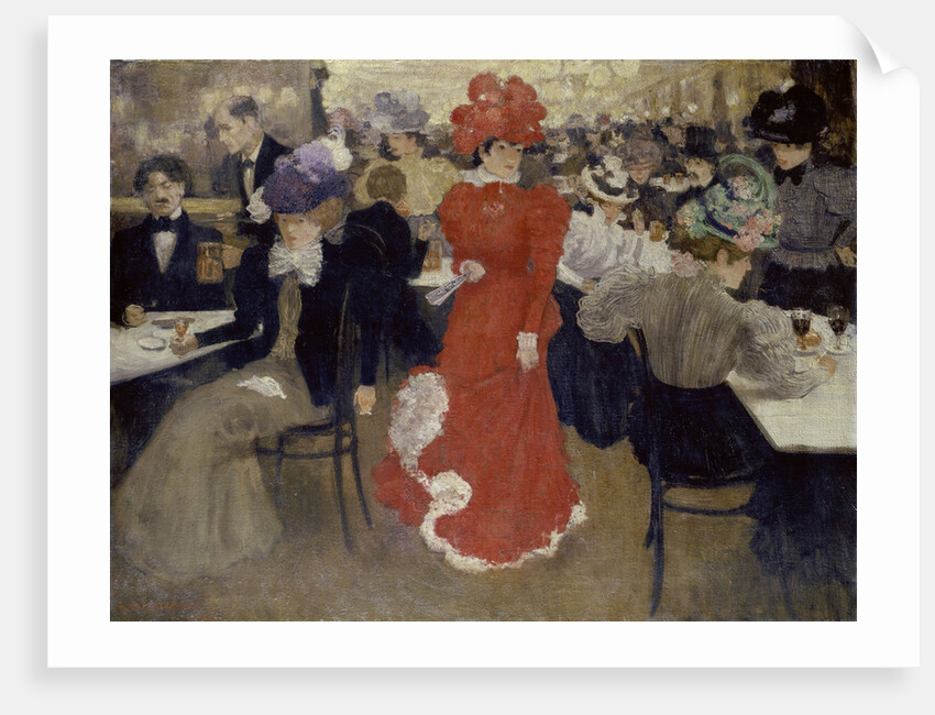 In the Café dHarcourt at Paris by Henri Jacques Edouard Evenepoel