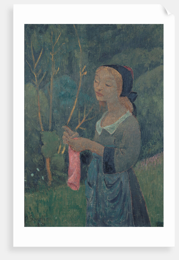 Girl with a Pink Stocking by Paul Sérusier
