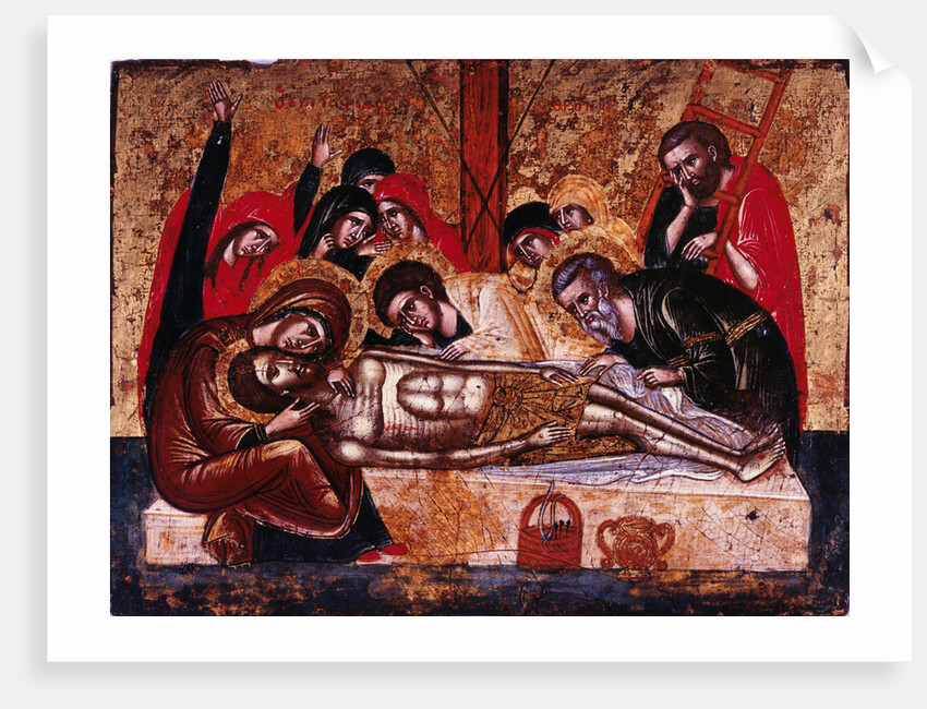 The Descent from the Cross by Greek icon