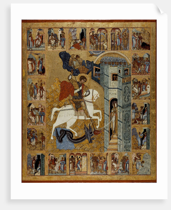 Saint George with Scenes from His Life by Russian icon