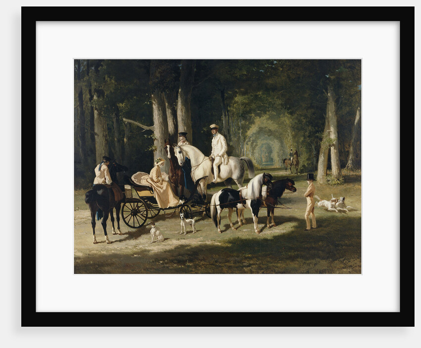 Monsieur and Madame Mosselman and their daughters by Alfred De Dreux