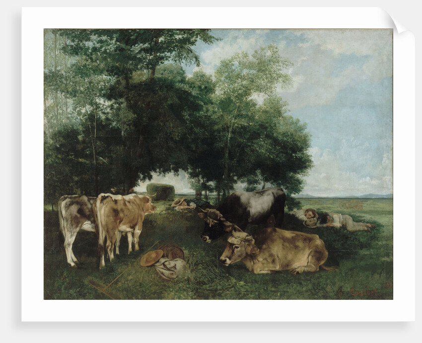 Nap during the Haying Season, Doubs Mountains by Gustave Courbet
