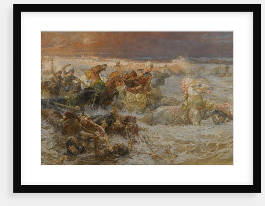 Pharaohs Army Engulfed by the Red Sea by Frederick Arthur Bridgman
