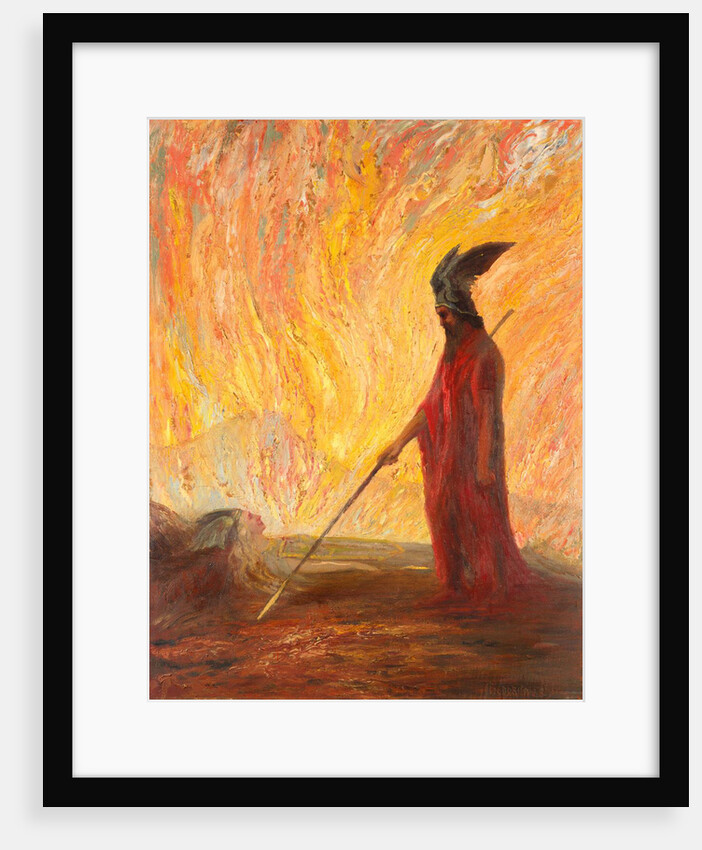 Wotans Farewell and Magic Fire by Hermann Hendrich