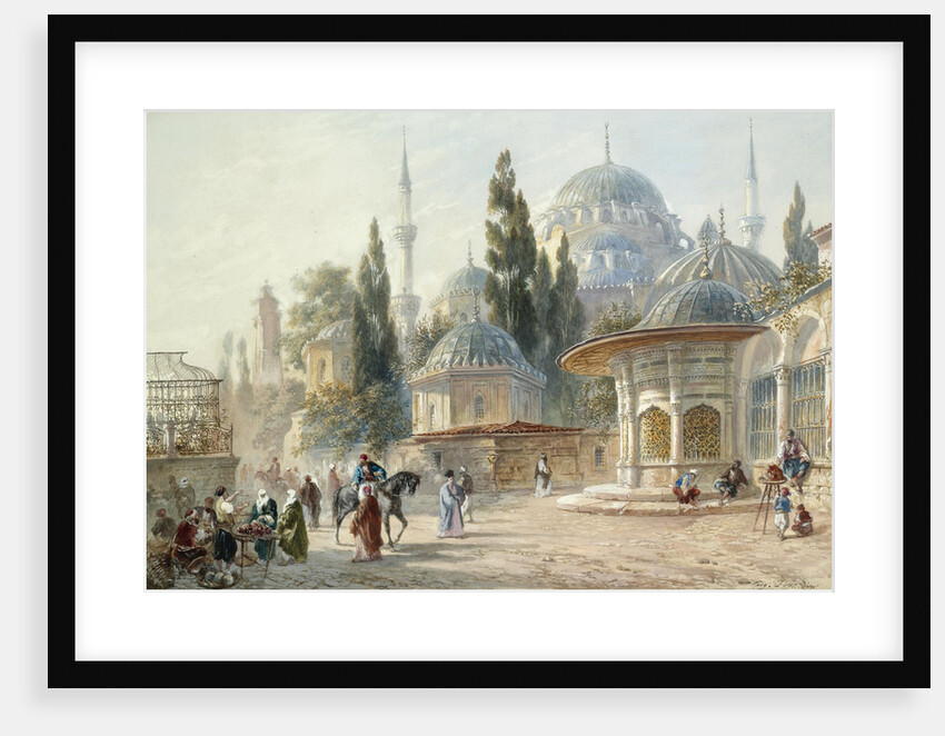 The Sehzade Mosque in Constantinople by Eugène-Napoleon Flandin