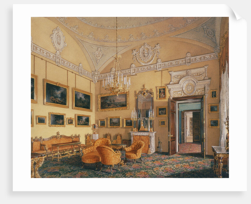 Interiors of the Winter Palace. The First Reserved Apartment. The Drawing-Room of Duke Maximilian Le by Eduard Hau