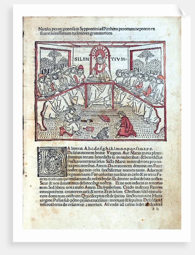 A lesson (From Rudimenta grammatices) by Nicolaus Perottus