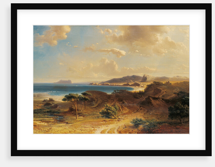 Beach at Estepona with a View of the Rock of Gibraltar by Fritz Bamberger