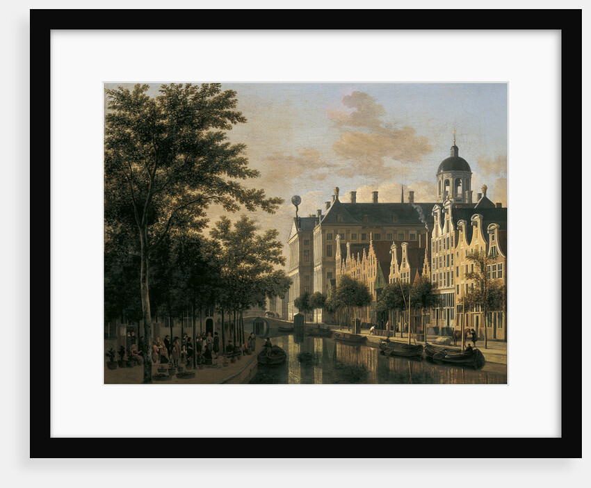 The Nieuwezijds Voorburgwal with the Flower Market, Amsterdam by Gerrit Adriaensz Berckheyde
