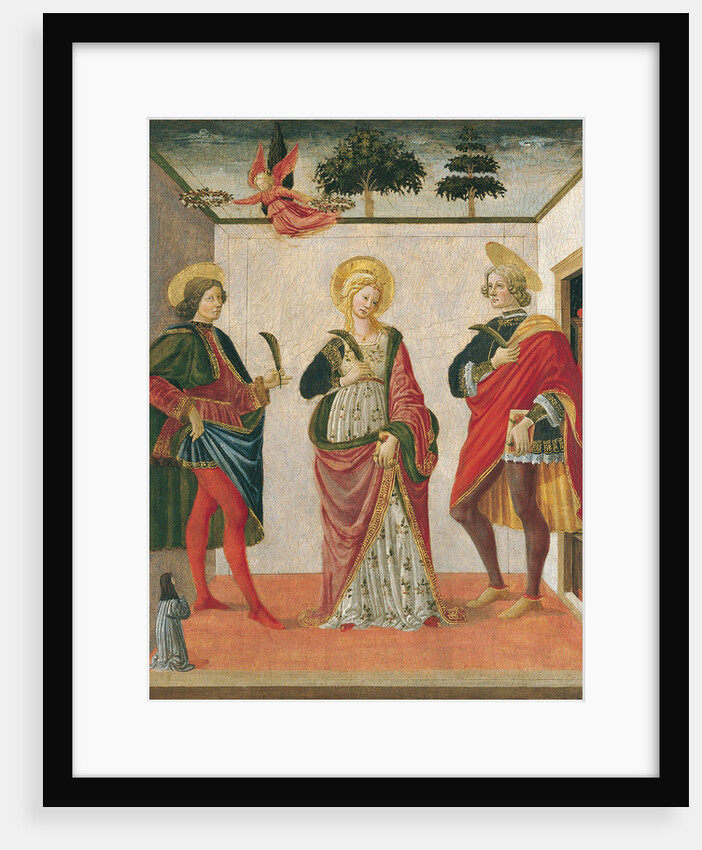 Saint Cecilia between Saint Valerian and Saint Tiburtius with a Donor by Francesco Botticini