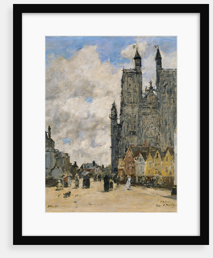 The Square of the Church of Saint Vulfran in Abbeville by Eugène-Louis Boudin