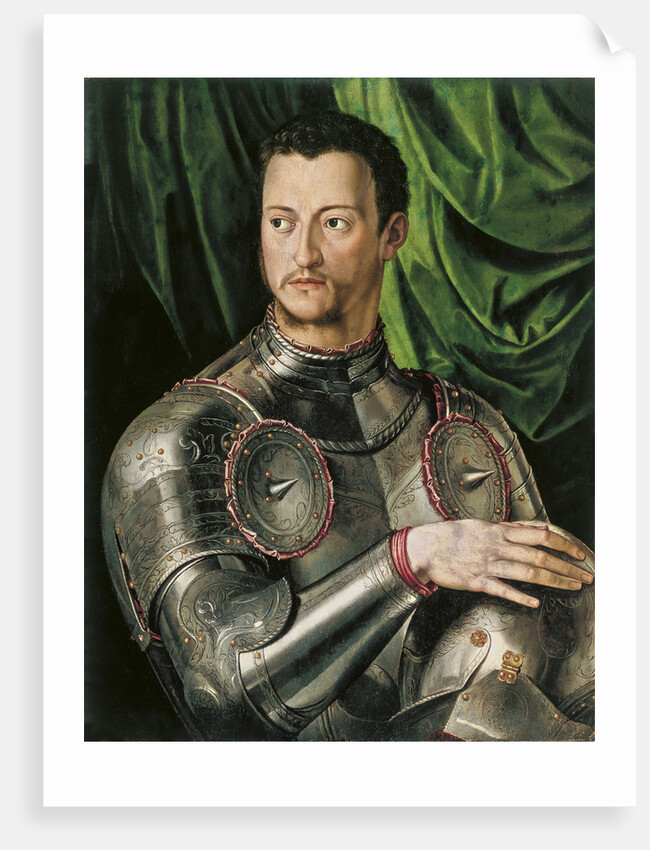 Portrait of Grand Duke of Tuscany Cosimo I de Medici in armour by Agnolo Bronzino