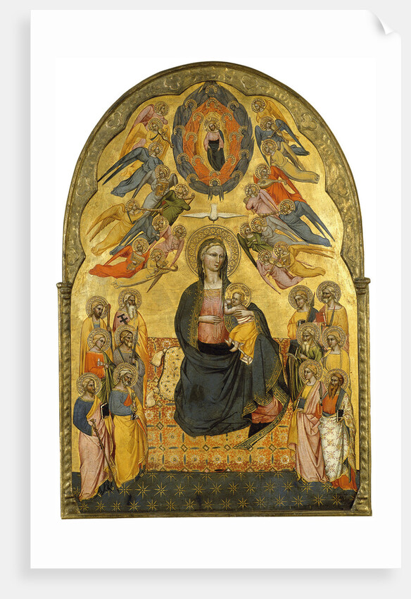 The Virgin of Humility with the Holy Father, the Holy Spirit and the twelve Apostles by Cenni di Francesco di ser Cenni