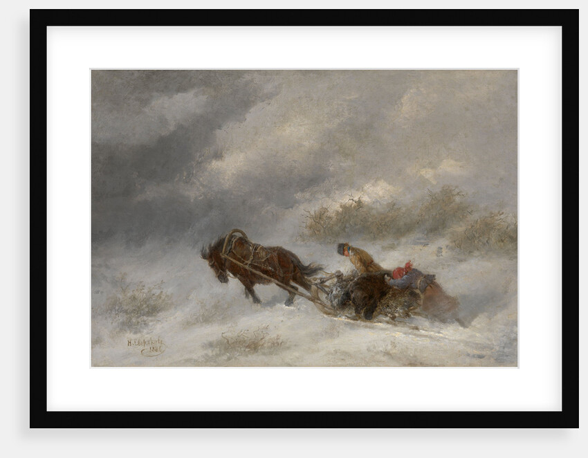 Bear Hunters in the Blizzard by Nikolai Yegorovich Sverchkov