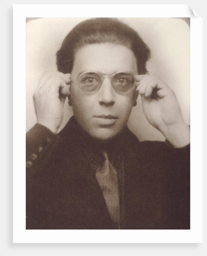 Andre Breton with glasses by Anonymous