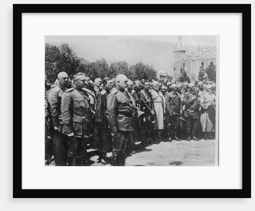 General Anton Denikin with his staff officers by Anonymous