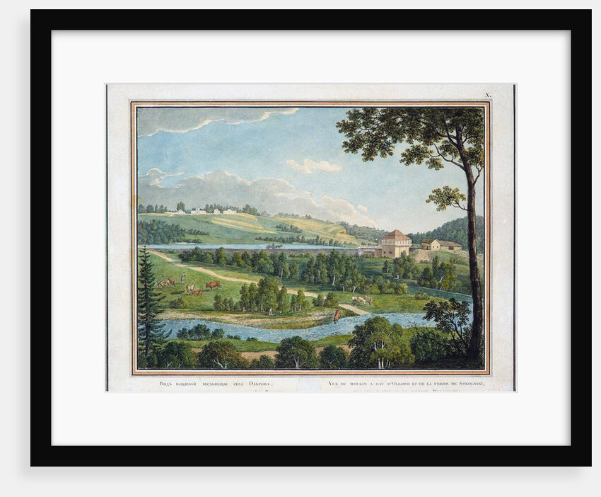 View of the Watermill in the Estate of Olgovo near Moscow, Mid of the 19th cen by Anonymous