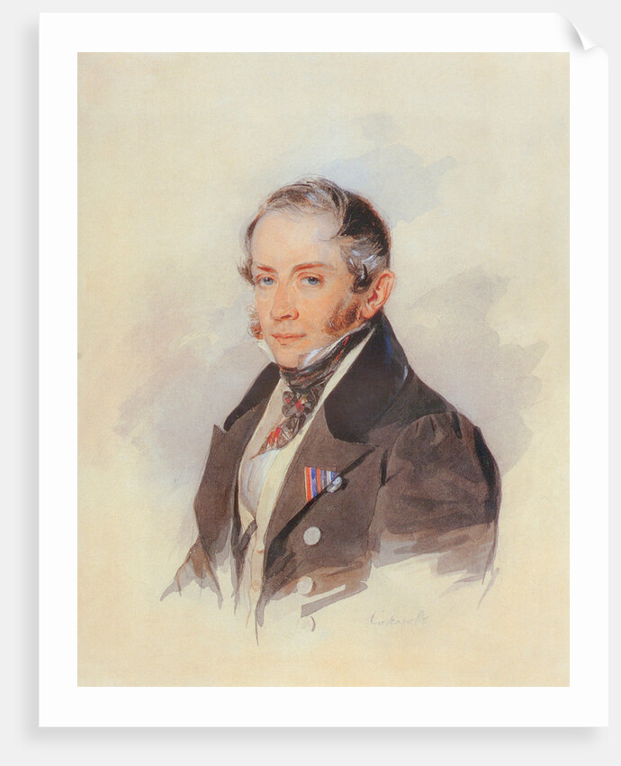 Portrait of the composer Count Matvey Vielgorsky, 1830s by Pyotr Fyodorovich Sokolov