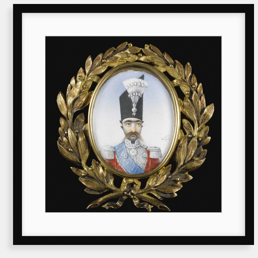 Portrait of Naser al-Din Shah Qajar, ca 1855 by Abu'l Hasan Khan Ghaffari