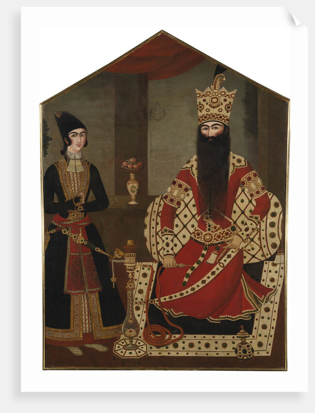 Portrait of Fath Ali Shah Standing, ca 1820 by Mihr Ali
