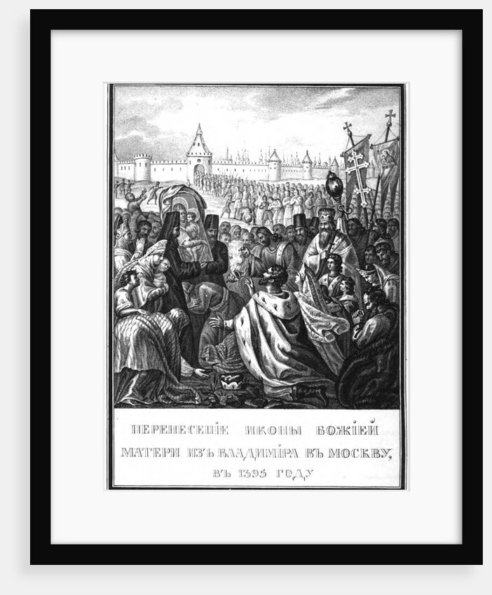 The transportation the icon of Our Lady from Vladimir to Moscow. 1395 (From Illustrated Karamzin), by Boris Artemyevich Chorikov
