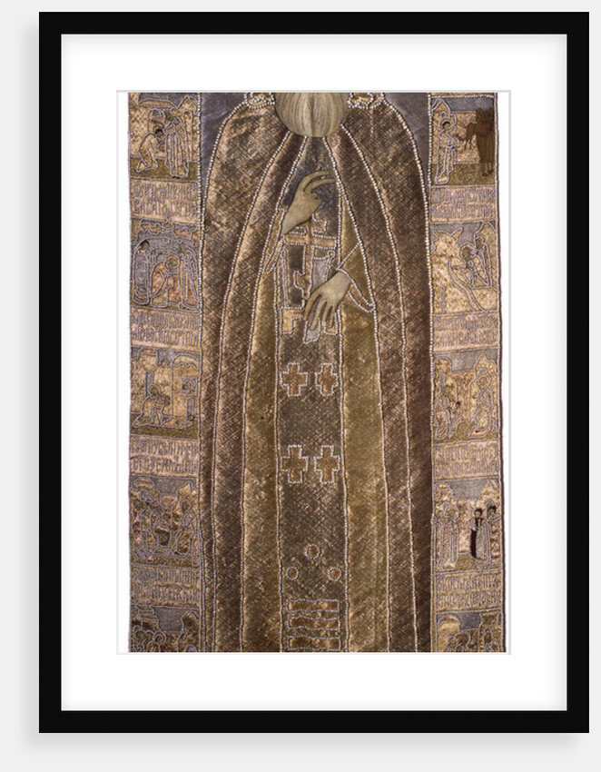 The Shroud of Saint Sergius of Radonezh, 1671 by Workshop of Anna Ivanovna Stroganova